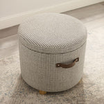 Logan Storage Ottoman - Light Grey