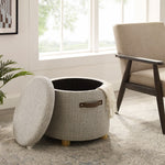 Logan Storage Ottoman - Light Grey