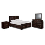 Louis 6-Piece Queen Storage Bedroom Package - Cherry
