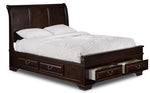 Louis 3-Piece King Storage Bed - Cherry