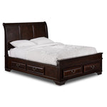 Louis 3-Piece King Storage Bed - Cherry