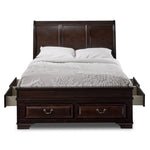 Louis 3-Piece King Storage Bed - Cherry