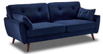 Mallory Sofa and Loveseat Set- Blue