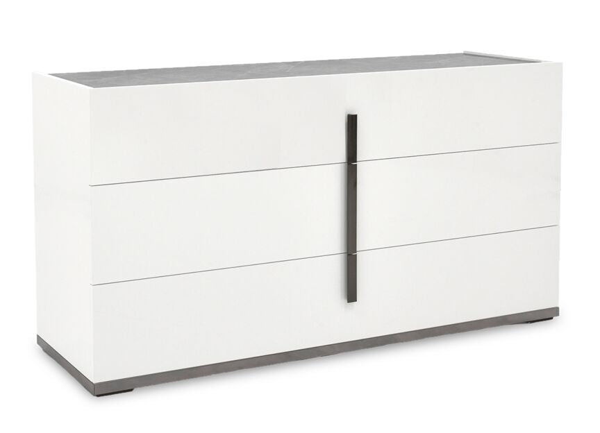 Mara 6-Piece King Bedroom Package - White Lacquer