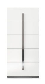 Mara 5 Drawer Chest - White Lacquer