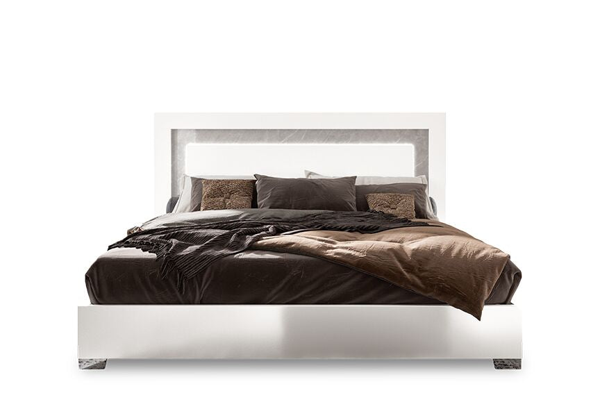 Mara 3-Piece King Bed - White Lacquer
