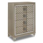 Meera 5-Piece Twin Bedroom Package - Champagne