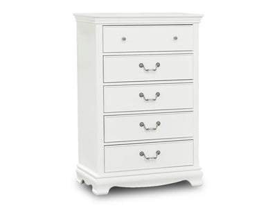 Melanie 5 Drawer Chest - White