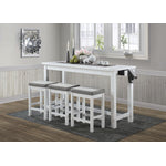 Nova 4-Piece Counter-Height Dining Set - White and Grey