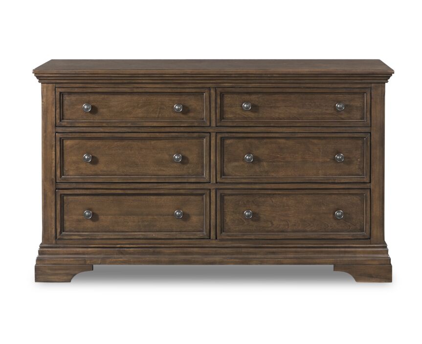 Olivia 6 Drawer Dresser - Rosewood