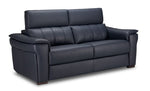 Orlando-Ray Leather Sofa and Chair Set-Blue