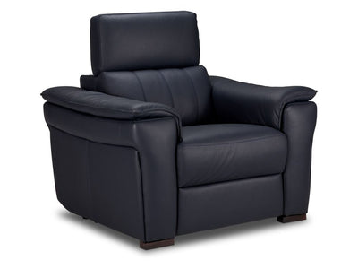 Orlando-Ray Leather Chair-Blue