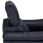 Orlando-Ray Leather Loveseat-Blue