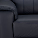 Orlando-Ray Leather Sofa, Loveseat and Chair Set-Blue