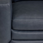 Oscar Leather Loveseat-Blue