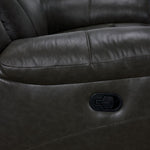 Plaza Reclining Leather Sofa and Rocker Recliner Set - Grey