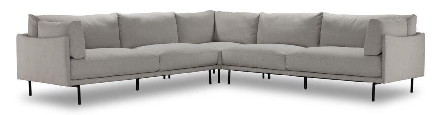 Rai 3 Pc. Sectional - Silver