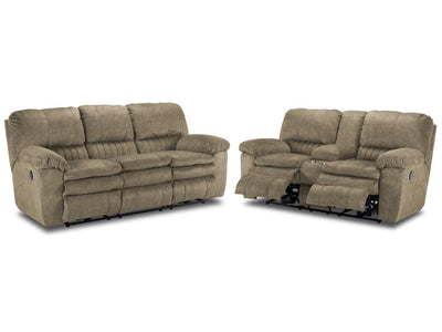 Reyes 2 Pc. Power Reclining Living Room Package w/ Loveseat - Tan