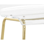 Ria Bar Height Stool - Clear, Gold