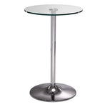 Roxanne 3-Piece Round Dining Set Counter Height - Glass, Chrome, Black