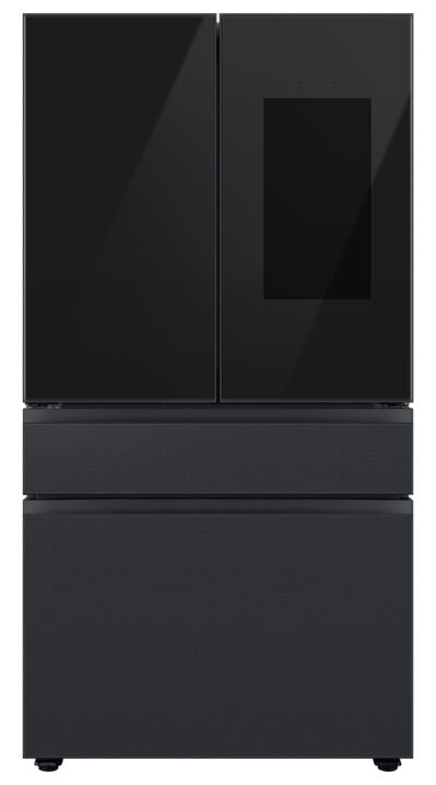 Samsung Matte Black Steel BESPOKE 36" 4-Door French-Door Refrigerator with Beverage Center and FamilyHub (28.6 cu.ft.) - RF29BB89008MAC