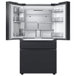Samsung Matte Black Steel BESPOKE 36" 4-Door French-Door Refrigerator with Beverage Center and FamilyHub (28.6 cu.ft.) - RF29BB89008MAC