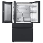 Samsung Matte Black Steel BESPOKE 36" 4-Door French-Door Refrigerator with Beverage Center and FamilyHub (28.6 cu.ft.) - RF29BB89008MAC