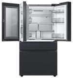 Samsung Matte Black Steel BESPOKE 36" 4-Door French-Door Refrigerator with Beverage Center and FamilyHub (28.6 cu.ft.) - RF29BB89008MAC