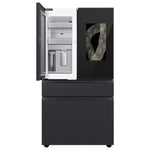 Samsung Matte Black Steel BESPOKE 36" 4-Door French-Door Refrigerator with Beverage Center and FamilyHub (28.6 cu.ft.) - RF29BB89008MAC