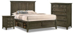 San Mateo 5-Piece Queen Storage Bedroom Package - Pewter