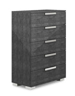 Sarah 5 Drawer Chest - Grey