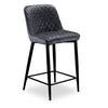 Senna Counter Height Stool - Charcoal, Black