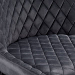 Senna Counter Height Stool - Charcoal, Black