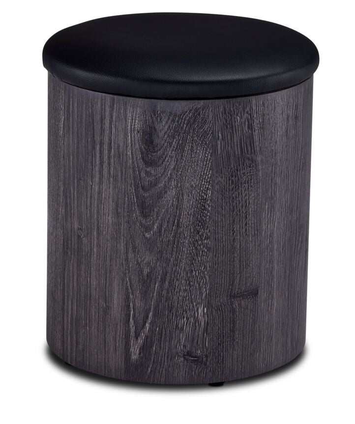 Serpentine Coffee Table with Two Ottomans - Dark Grey