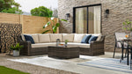 Sierra - 3-Piece Outdoor Sectional - Brown, Beige