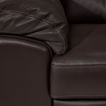 Sloane Leather Sofa, Loveseat and Chair Set- Chocolate