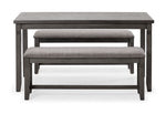 Storm 3-Piece Dining Set - Dark Grey