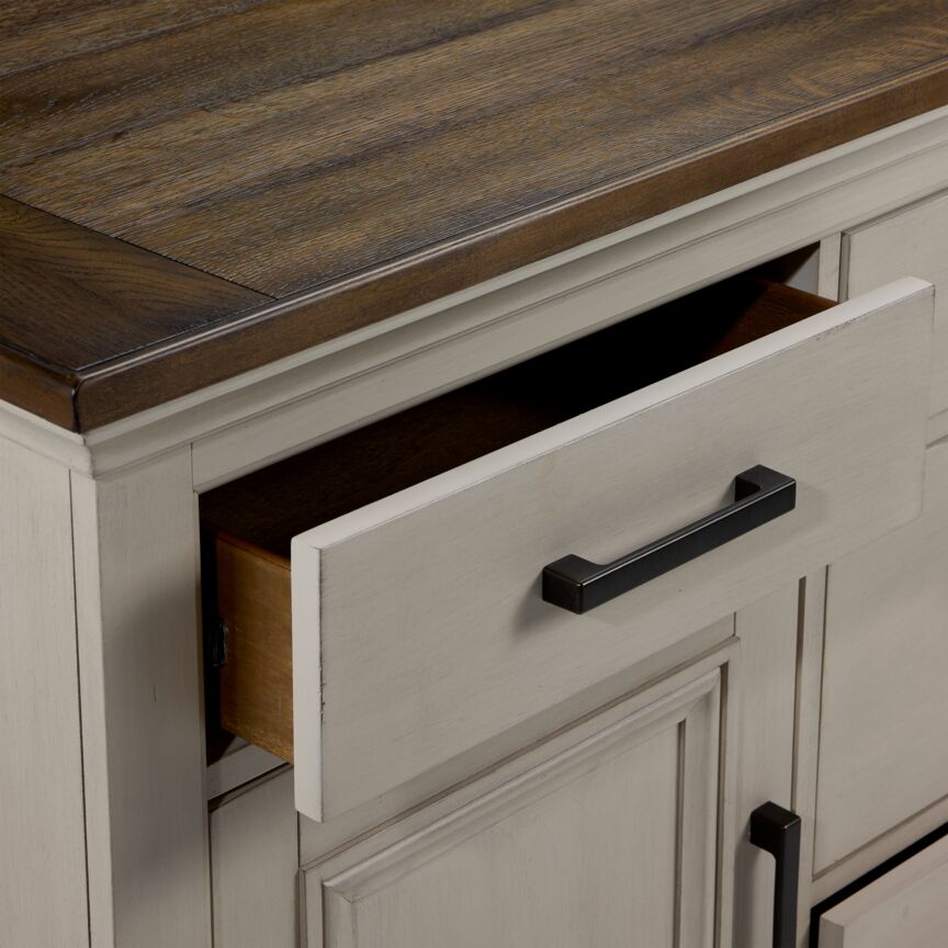 Tanner Server - Rustic White