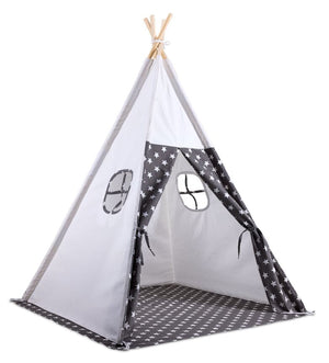 Canvas Tent - Grey, White
