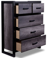 Terra 5 Drawer Chest - Grey