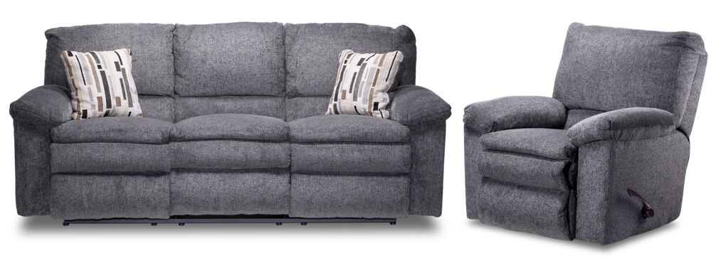 Tosh Reclining Sofa and Chair-Pewter