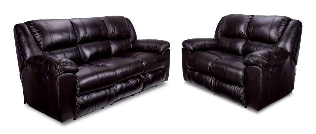 Transformer II Leather Power Reclining Sofa & Loveseat - Chocolate