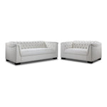 Veronica 2 Pc. Living Room Package w/ Loveseat - Cream