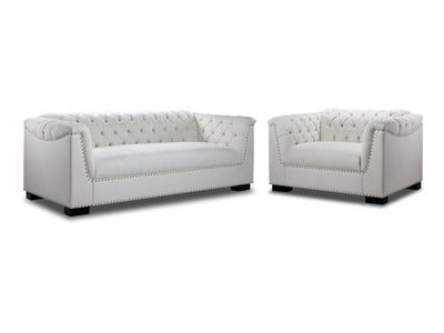 Veronica 2 Pc. Living Room Package w/ Chair - Cream