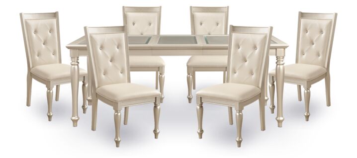 Viola 7-Piece Dining Set - Silver