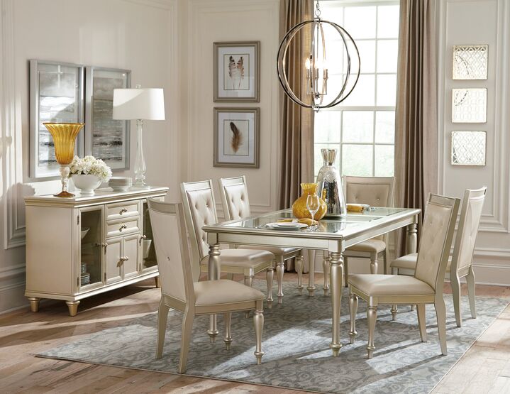 Viola 7-Piece Dining Set - Silver