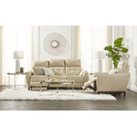 Wexner Dual Power Reclining Leather Sofa - Colby Stone