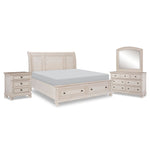 Windchester 6-Piece King Storage Bedroom Set - Antique White