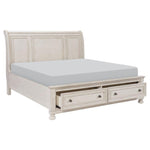 Windchester 5-Piece King Storage Bedroom Set - Antique White