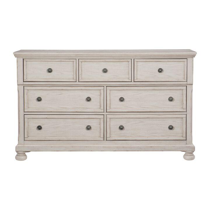 Windchester 6-Piece King Storage Bedroom Set - Antique White